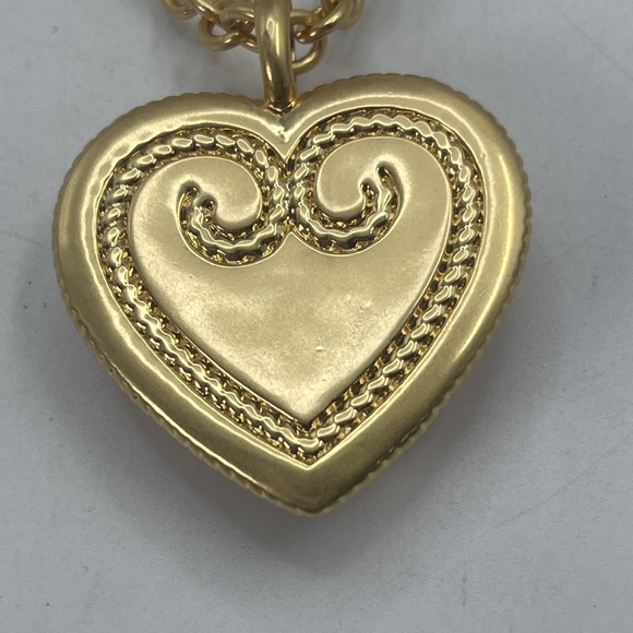 NWT JULIE VOS IRIDESCENT BLUSH PINK HEART GLASS PENDANT LONG NECKLACE - … - Picture 10 of 11